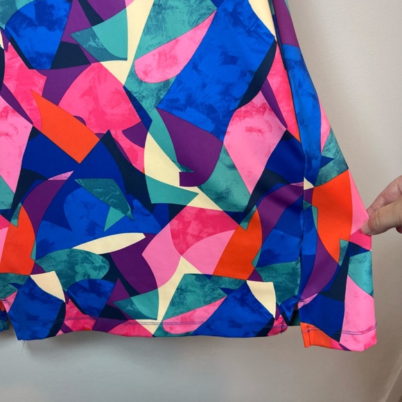 Old Navy Active Womens PowerSoft Square-Neck Athletic Dress Geometric Size Small - Picture 4 of 15